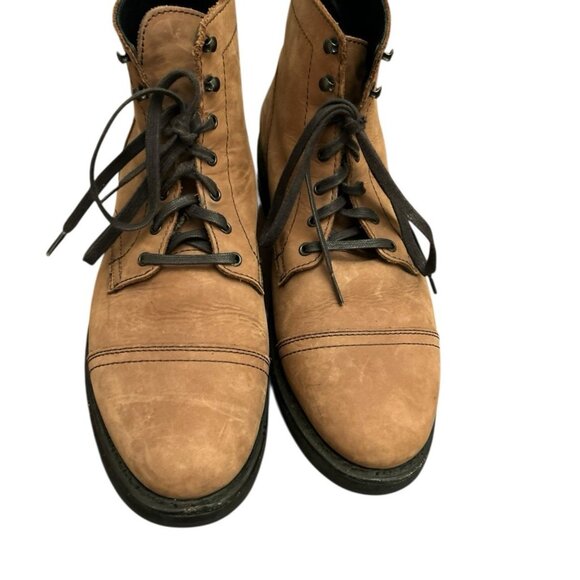 Thursday Boots Mens Size 12 Wide Captain Lace Up Cap Toe Brown Nubuck Leather - Picture 14 of 16